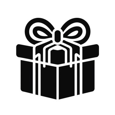 Minimalist hediye, beyaz arka planda mevcut logo silueti