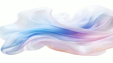 Pastel renkte yumuşak ipek eşarp, yavaşça sallanıyor.