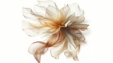 Pastel renkte yumuşak ipek eşarp, yavaşça sallanıyor.