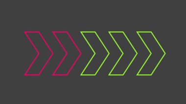 Koyu arkaplanda renkli oklar