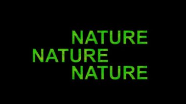 Koyu arkaplanda yeşille yazılan ekolojik animasyon