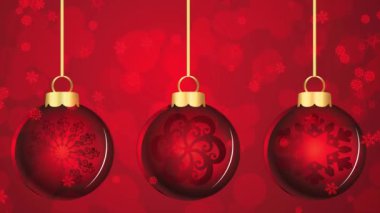 Dekoratif Noel toplarıyla animasyon