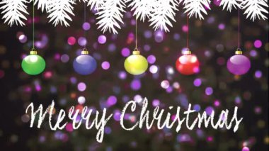 Dekoratif Noel toplarıyla animasyon