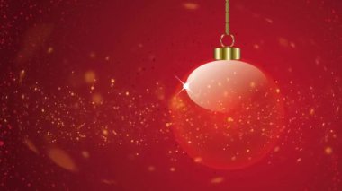 Dekoratif Noel toplarıyla animasyon