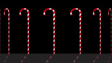 Dönen baston şekerlerle canlandırma