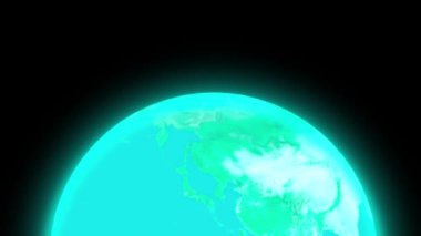 Dönen toprak küre ile animasyon