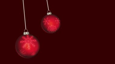 Dekoratif Noel toplarıyla animasyon