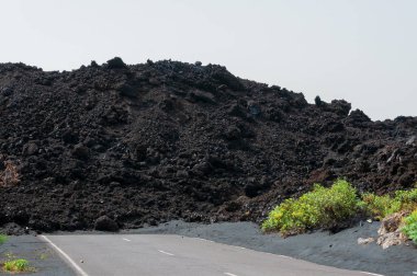 Kanarya Adaları 'ndaki La Palma adasındaki volkanik manzara