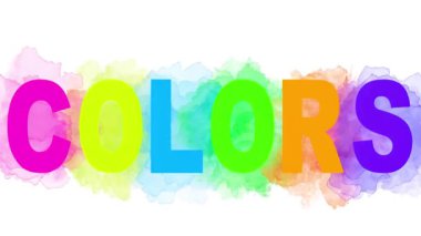 Beyaz arkaplanda renkli renkler