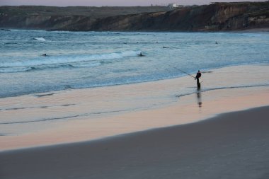 Portekiz 'deki güzel Baleal plajı.