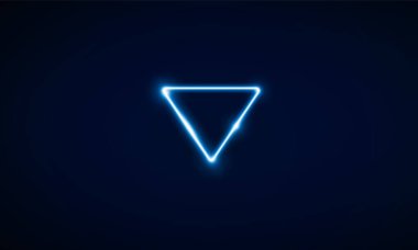 Spor ışıklarını kapatma teknolojisi ve neon üçgenli soyut modern renkli poster. Hitech iletişim konsepti yenilik arka plan, vektör tasarımı