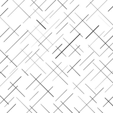 Çapraz siyah ve beyaz şeritli 45 derecelik eşit olmayan çizgiler. Kusursuz vektör tasarımı