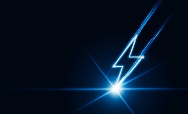 Soyut hız Yıldırım teknolojisi arka plan Hitech iletişim yenilik konsepti arka plan, vektör tasarımı