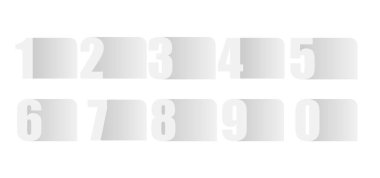 Infographic için vektör modern düz tasarım sayısı