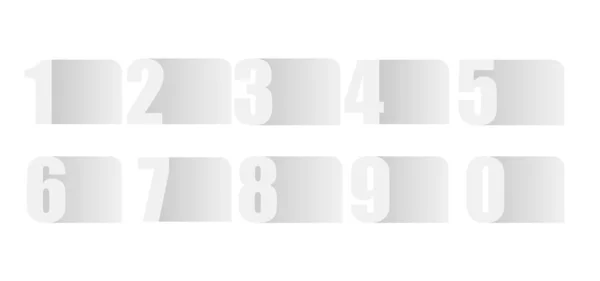 Number Set Vector Modern Dynamic Flat Design Infographic — Stock Vector