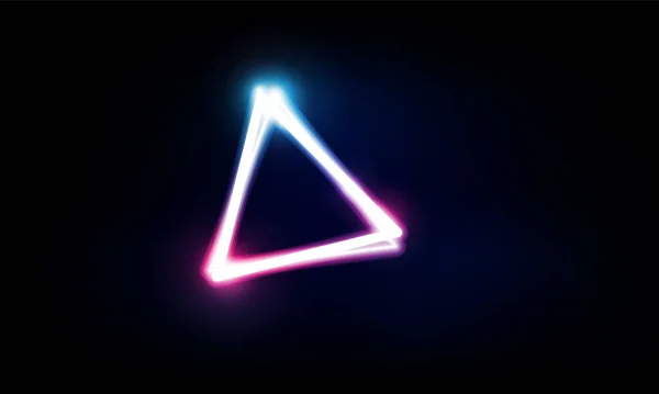 Absztrakt Kulcs Ajtó Nyitott Fény Technológia Neon Háromszögek Hitech Kommunikációs — Stock Vector