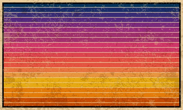Grunge Sunset Summer Art Line Template Background Vector Design — Stockvector