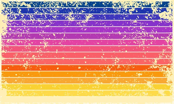 Grunge Захід Сонця Літньої Художньої Лінії Шаблон Фон Векторний Дизайн — стоковий вектор