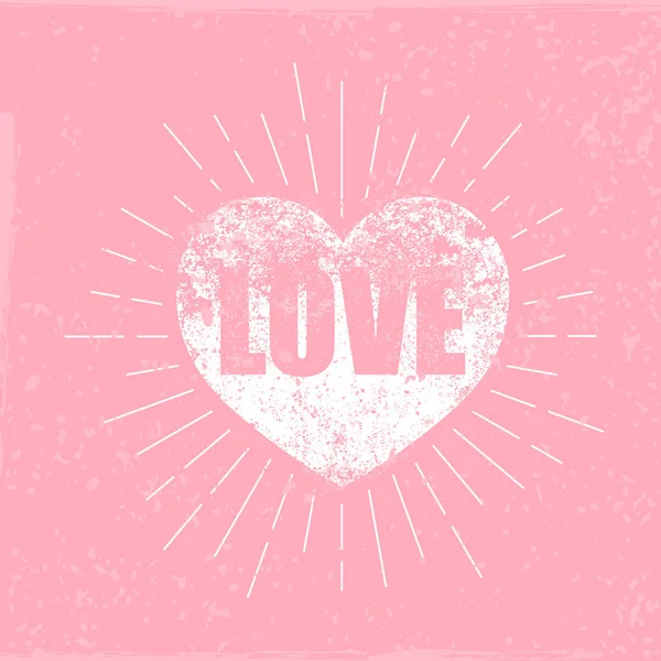 Hearts Grunge Stamps Collection Love Shapes Your Design Distressed Symbols — Vetor de Stock