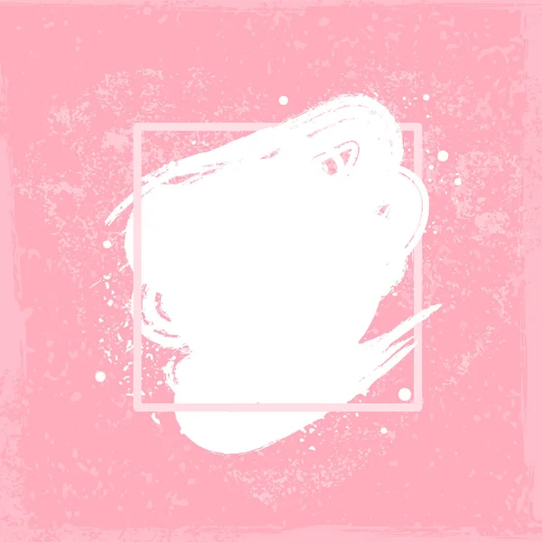 Grunge Pink Art Abstrait Pinceau Peinture Texture Vectorielle — Image vectorielle