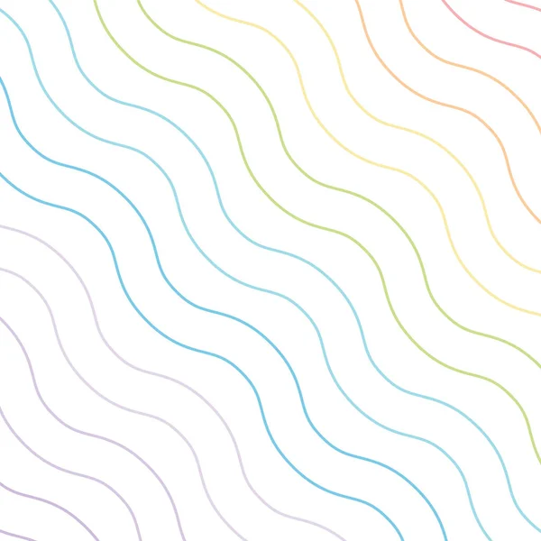グランジレインボーパステルカラーアートライン波テンプレートの背景ベクトルデザイン — ストックベクタ
