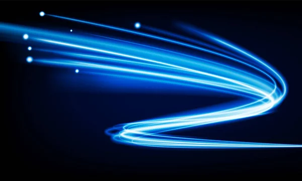 概要動的光ファイバーケーブル技術ネットワークと電気自動車の概念革新の背景 ベクトル設計と速度線の背景 — ストックベクタ