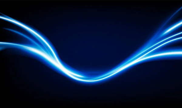 Abstract Snelheid Lijn Achtergrond Met Dynamisch Licht Glasvezel Kabel Technologie — Stockvector