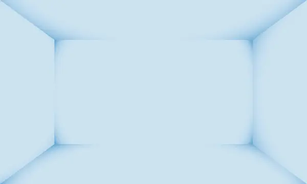 Prázdný Modrý Pokoj Vnitřního Prostoru Krabice Návrh Vektoru — Stockový vektor