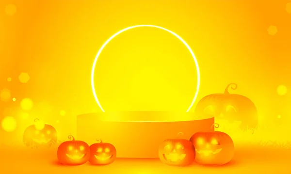 Abstract Bokeh Licht Gouden Kleur Met Zacht Licht Oranje Achtergrond — Stockvector