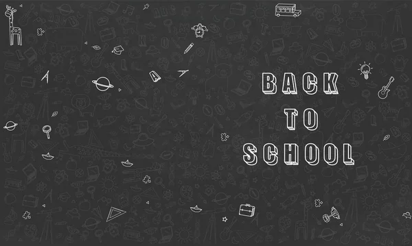 教育の概念ホームスクールの背景の異なるものと黒板 学校のデザインベクトルへようこそ — ストックベクタ