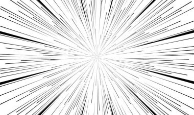 Fütüriktik ve modern ve siyah ışın patlama tarzı hız vektör tasarımına sahip beyaz soyut arkaplan