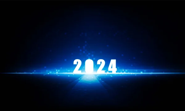 Streszczenie Otwartych Drzwi Kluczowych Light Out 2024 Business Technology Pixel — Wektor stockowy
