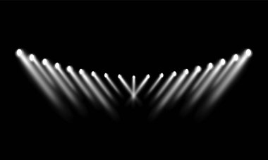 Football Bright stadyumu vektör tasarımını aydınlatıyor.