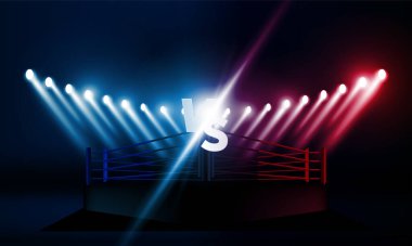 Boks ringi arena vektör tasarımı.