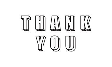 Vektör tasarımlı el yazısı pankartı tasarımına teşekkürler