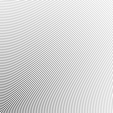 Soyut eşmerkezli daire arkaplanı. Çizgi dizaynı. Tek renkli grafikler. Ses dalgaları için daire çiz. vektör illüstrasyonu