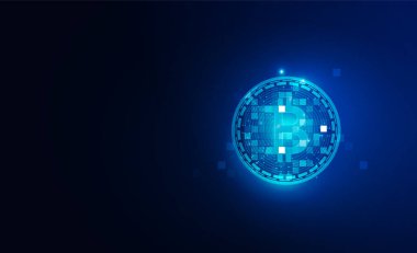 Bitcoin dijital fütüristik dijital sayı teknolojisindeki soyut özel anahtar arka plan Hitech iletişim konsepti yenilik arka plan, vektör tasarımı