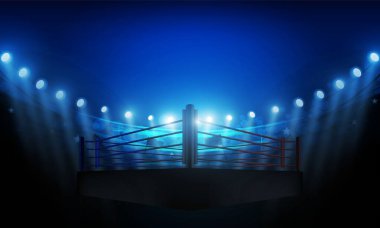 Boks ringi arena vektör tasarımı.