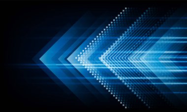 Yüksek hız konsepti Arrow Light teknoloji arka planı Hitech iletişim yenilik arka planı, vektör tasarımı