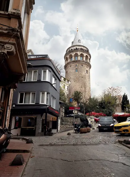 Galata Tower Στην Κωνσταντινούπολη Τουρκία Εικόνα Αρχείου
