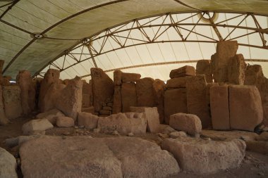 Malta megalitik tarih öncesi tapınak arkeolojik alanı