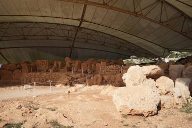 Malta megalitik tarih öncesi tapınak arkeolojik alanı