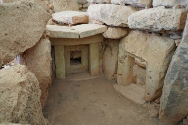 Malta megalitik tarih öncesi tapınak arkeolojik alanı