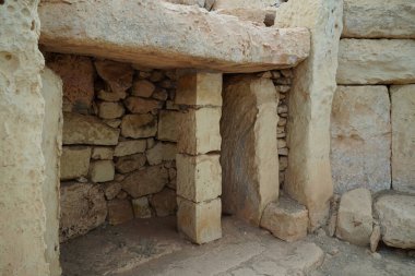 Malta megalitik tarih öncesi tapınak arkeolojik alanı