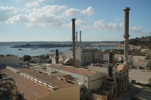 Malta Masaxlokk Gas Power Plant Detail — Stock Photo, Image
