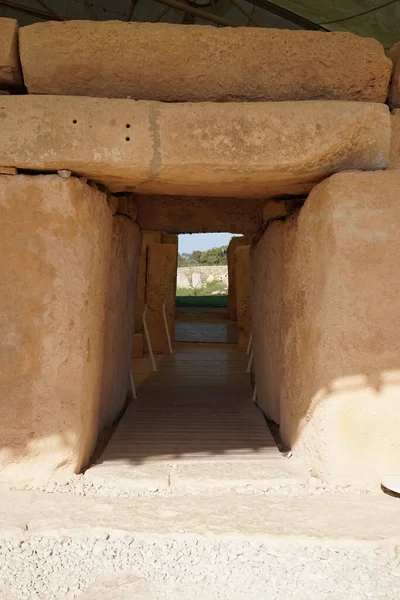Malta Megalítico Prehistórico Templo Sitio Arqueológico —  Fotos de Stock