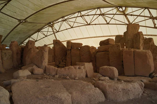 Malta Megalitische Prähistorische Tempel Archäologische Stätte — Stockfoto