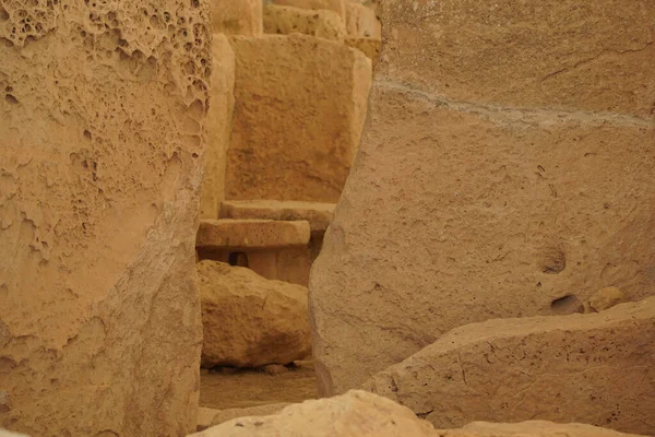 Malta Megalítico Prehistórico Templo Sitio Arqueológico — Foto de Stock