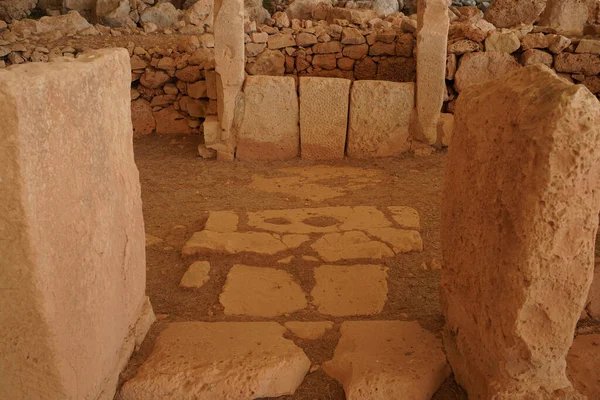 Malta Megalitic Local Arqueológico Templo Pré Histórico — Fotografia de Stock