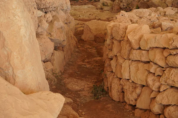 Malta Megalitische Prähistorische Tempel Archäologische Stätte — Stockfoto